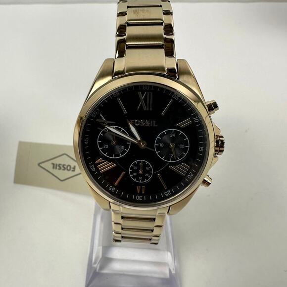 Fossil Couple Set His and Her Chronograph Gold-Tone Watch Gift Set BQ2400SET - Picture 4 of 10
